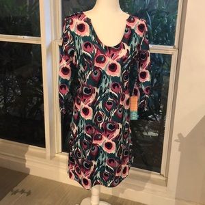 Tracy Negoshian multi-colored knit dress. Sz. Med.
